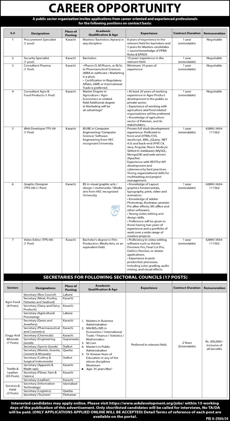 Career Opportunities in Public Sector Organization