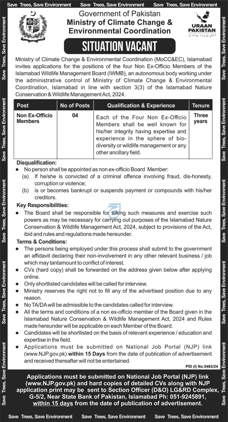 Jobs at the Ministry of Climate Change & Environmental Coordination – Apply Now