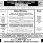 Pakistan Red Crescent Society Punjab Jobs 2025