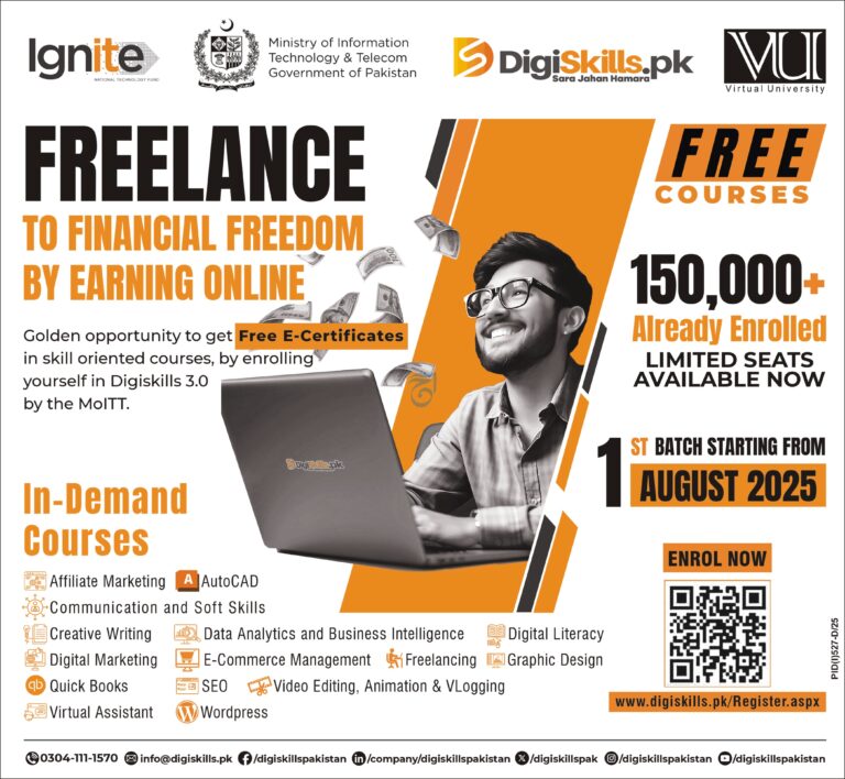 Free Freelancing Courses in Pakistan – DigiSkills.pk (August 2025)