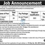 Public Sector Organization Jobs 2025 – Security Guard Vacancies in KPK