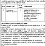 Join the Pakistan Navy Medical Team Emergency Medicine Specialist Position at PNS HAFEEZ Islamabad