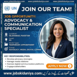Advocacy & Communication Specialist (P3) - Islamabad, Pakistan