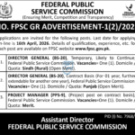 Gemini said FPSC Jobs 2026: Apply for Director General & Project Manager Positions (Advt 1(2)/2026)