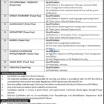 Mufti Mehmood Hospital DI Khan Jobs 2026. Vacancies for Physiotherapists, Nurses, Technicians, and more.
