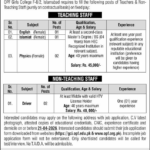 OPF Girls College Islamabad Jobs 2026 – Teaching & Non-Teaching Staff Required