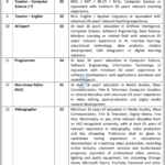 Public Sector Organization Peshawar Jobs 2026 Teacher, AI Expert & More